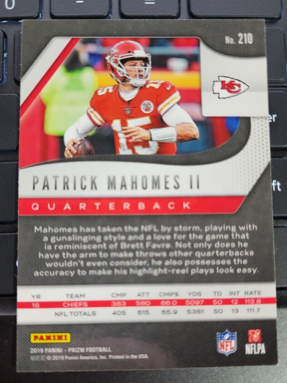 PATRICK MAHOMES - 2019 Panini Prizm #210 - Kansas City Chiefs